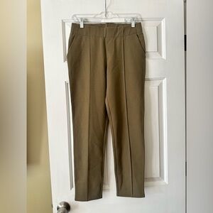 Garnet Hill Pull-on Tencel Trousers, straight leg, khaki color, size XS